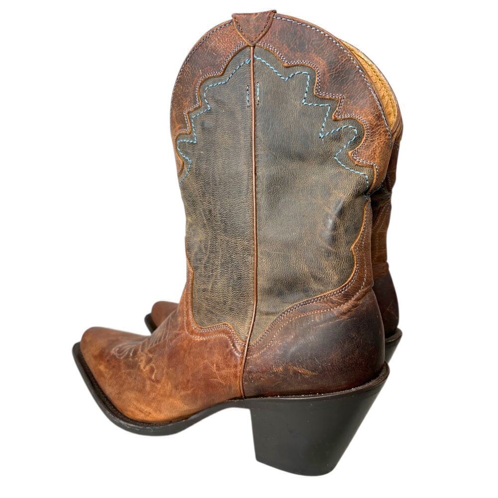 J.B.Dillon Western Cowgirl Boots 2.5" Heel in Brown Leather Women's 9B = Narrow